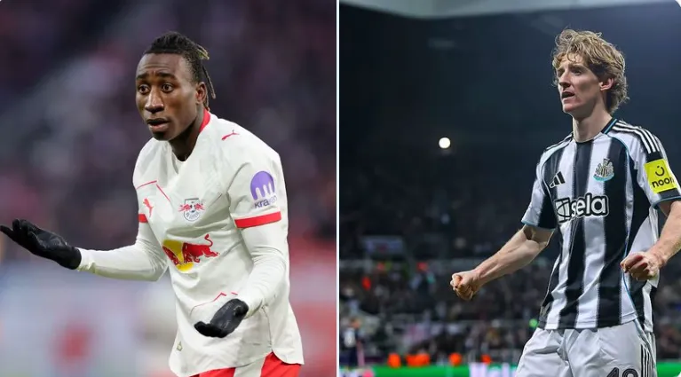 记者：今夏左边锋引援除迪奥曼德外，曼联也看好纽卡的戈登